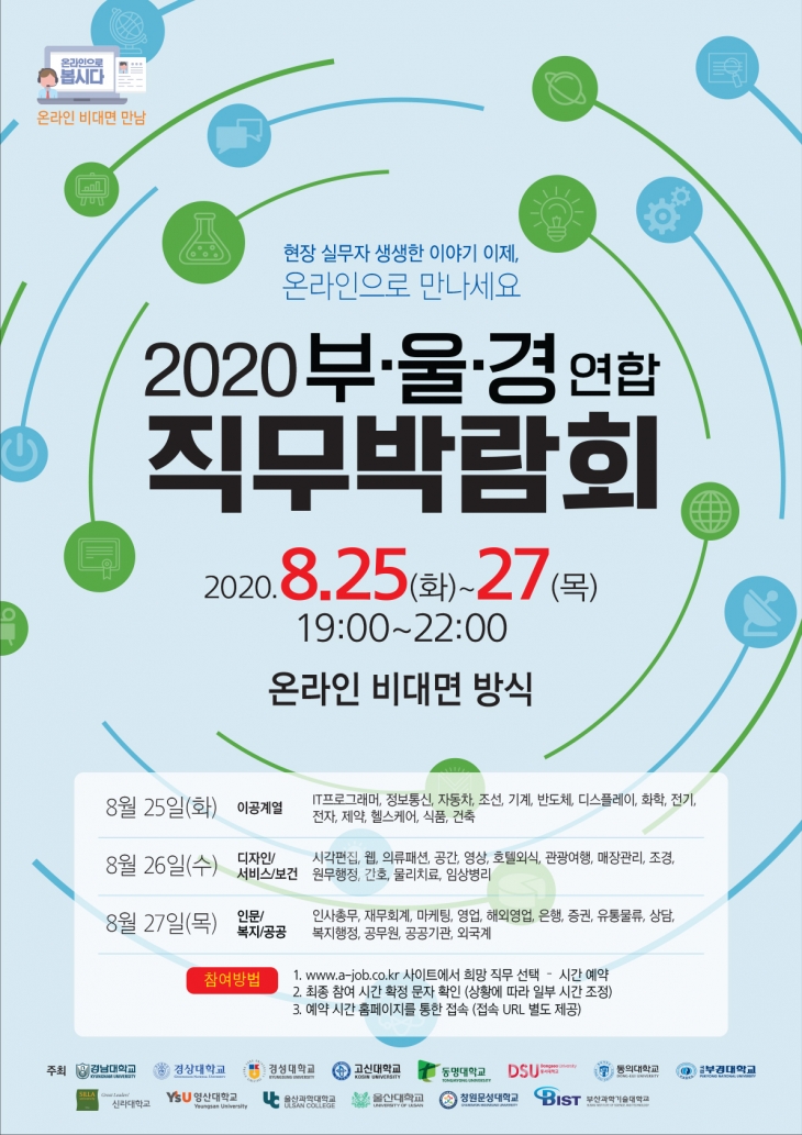 2020년 부울경 연합 직무박람회 개최 안내