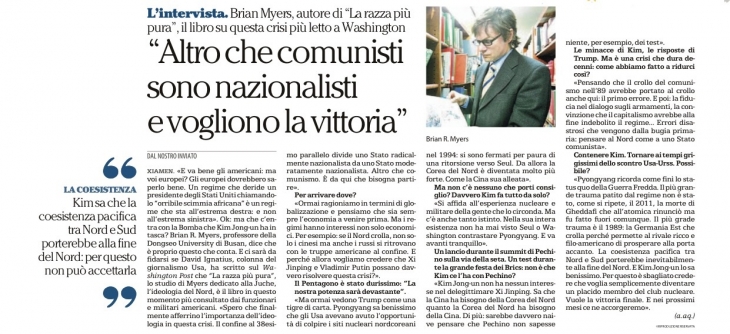 Professor Myers in Italian news for interview