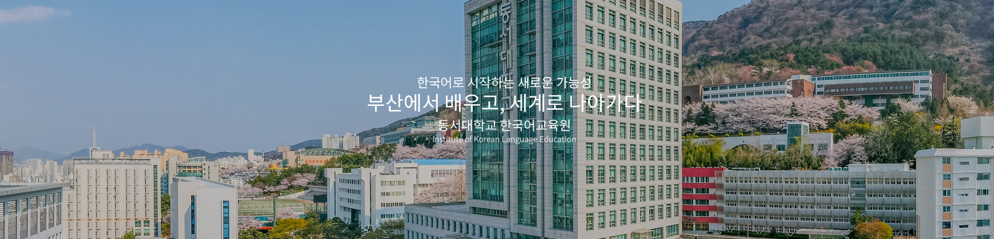 한국어로 시작하는 새로운 가능성. 부산에서 배우고, 세계로 나아가다. 동서대학교 한국어교육원
